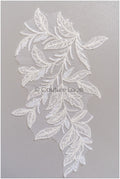 romantischer Blumen-Spitzenaufnäher / Baumwollblumen Applikation / Hochzeitskleid Spitzenapplikation / Brautblumen Applikation// A22-256