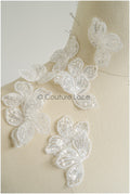 10pcs. Lace flowers for sewing/ 3D flower lace applique/ wedding dress lace applique/ bridal lace// A22-254