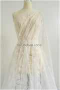 Perlen Braut Spitze Off-White/ Perlen Spitzenstoff/ Perlen Btrautspitze Stoff/ Couture Spitze// L22-446