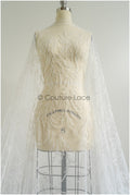 Perlen Braut Spitzenstoff Off-White/ Perlen Spitze Stoff/ Couture Spitzenstoff/ Brautspitze// L22-447