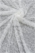 Perlen Spitzenstoff Off-White/ Couture Spitzenstoff mit Perlen & Pailletten/ Brautspitze mit Blumen// L22-454