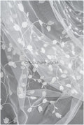 Maiglöckchen Spitzenstoff mit Pailletten/ Couture Spitzenstoff Off-White/ zarte florale Spitze// L22-456