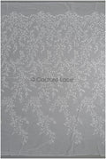 Floral lace fabric with sequins/ Couture lace fabric off-white/ delicate lace fabric with branches// L22-462