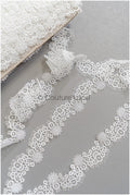 4yds Boho Lace Trim Off-White/ Lace Trim/ Bridal Guipure Lace Trim/ Fringe Lace Trim// T22-187
