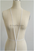 4yds Boho Lace Trim Off-White/ Bridal Lace Trim/ Guipure Lace Trim/ Wedding Dress Lace// T22-189