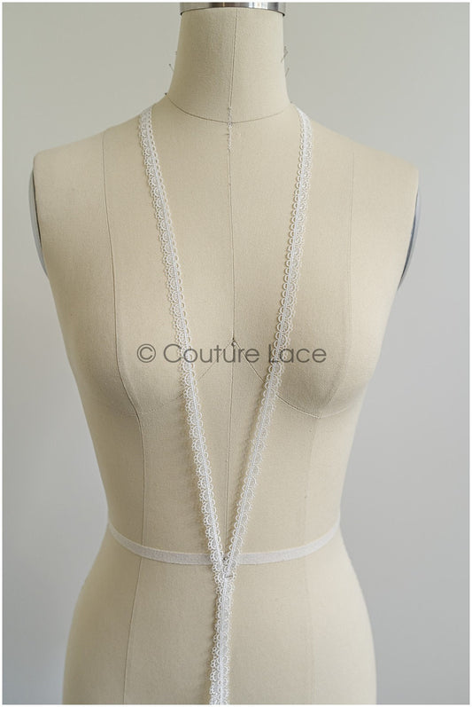 4yds Boho Lace Trim Off-White/ Bridal Lace Trim/ Guipure Lace Trim/ Wedding Dress Lace// T22-189