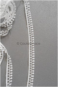 4yds Boho lace trim off-white/ geometric lace trim/ bridal guipure lace// T22-190