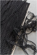 4yds Boho Lace Trim Black/ Guipure Crocheted Lace Trim/ Bridal Lace// T22-192