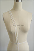 4yds Boho Lace Trim Off-White/ Geometric Lace Trim/ Bridal Guipure Lace Trim// T22-193