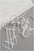 4yds Boho Lace Trim Off-White/ Bridal Lace Trim/ Guipure Lace Trim/ Dot Lace Trim// T22-194