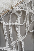 4yds Boho Lace Trim Off-White/ Bridal Lace Trim/ Guipure Lace Trim/ Dot Lace Trim// T22-194