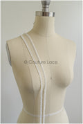 4yds Boho Lace Trim Off-White/ Bridal Lace Trim/ Guipure Lace Trim/ Dot Lace Trim// T22-194