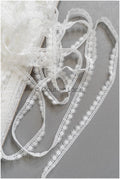4yds Boho Crochet Lace Trim/ Off-White Lace Trim/ Bridal Guipure Lace Trim/ Snowflake Lace// T22-198