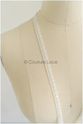 4yds Boho Crochet Lace Trim/ Off-White Lace Trim/ Bridal Guipure Lace Trim/ Snowflake Lace// T22-198