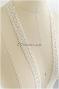 4yds Boho lace trim off-white/ crocheted lace trim/ guipure lace trim/ bridal dress lace// T22-202
