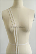 4yds Boho Lace Trim Off-White/ Bridal Lace Trim/ Guipure Lace Trim/ Dot Lace// T22-205