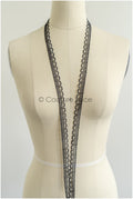 4yds Boho Lace Trim Black/ Crocheted Lace Trim/ Bridal Guipure Lace Trim// T22-208