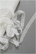 4yds Off-White Boho Lace Trim/ Crocheted Lace Trim/ Bridal Guipure Lace/ Dot Lace// T22-209