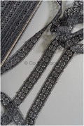 4yds Black Boho Lace Trim/ Lace Trim/ Bridal Guipure Lace Trim// T22-210