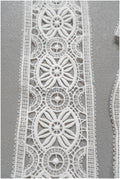 4yds Boho Crochet Lace Trim Off-White/ Bridal Guipure Lace Trim/ Dot Lace Trim// T22-214