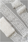 4yds Boho Crochet Lace Trim Off-White/ Bridal Guipure Lace Trim/ Dot Lace Trim// T22-214