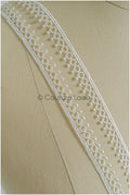 4yds / off-white boho crochet lace trim / geometric lace trim / bridal guipure lace trim / off-white dot lace trim // T22-217