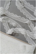 4yds / off-white boho crochet lace trim / geometric lace trim / bridal guipure lace trim / off-white dot lace trim // T22-218
