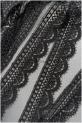 4yds / black boho crochet lace / geometric lace trim / bridal guipure lace trim / black lace// T22-219T22-219