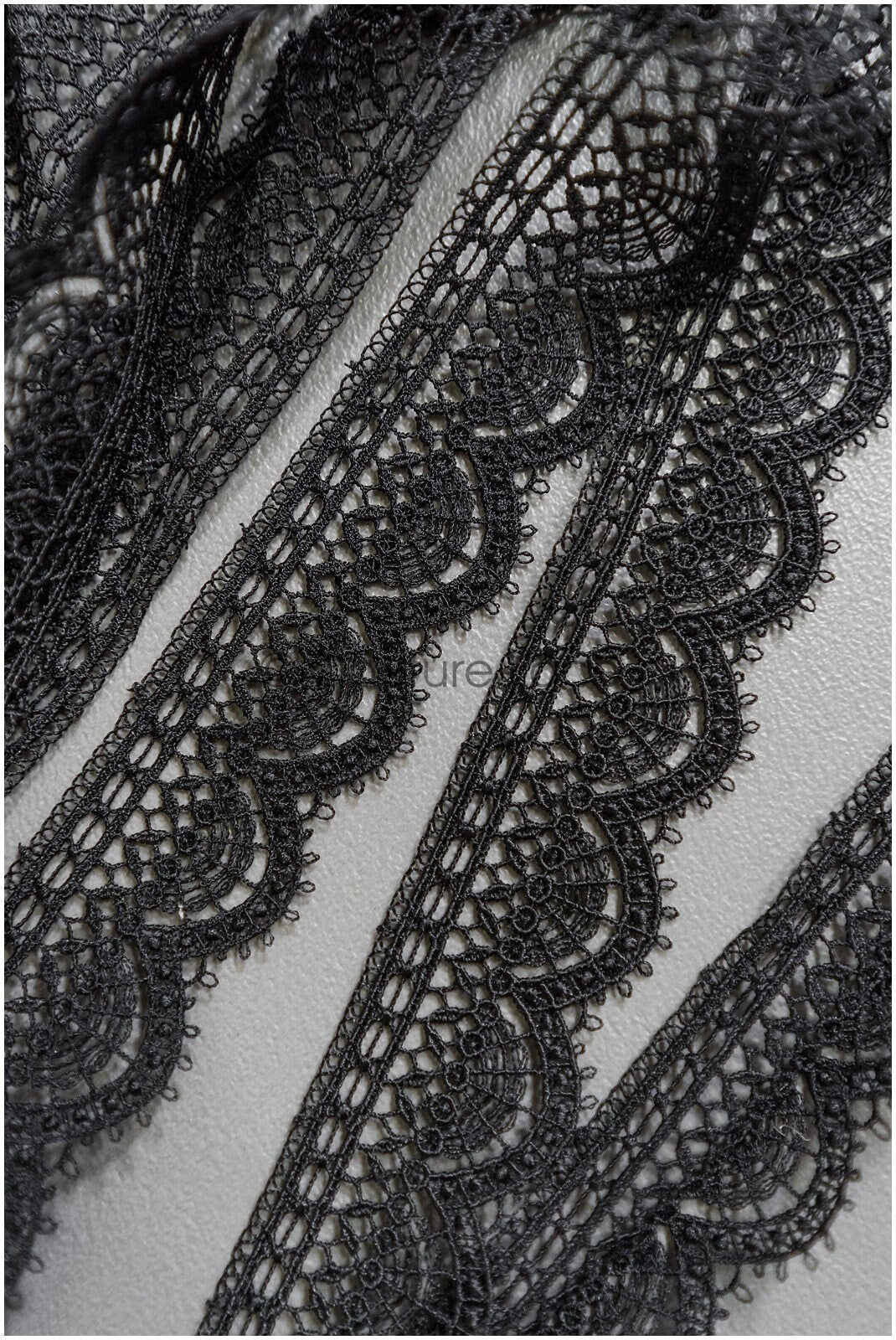 4yds / black boho crochet lace / geometric lace trim / bridal guipure lace trim / black lace// T22-219T22-219