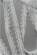 4yds / off-white boho crochet lace trim / geometric lace trim / bridal guipure lace trim / off-white dot lace trim // T22-220