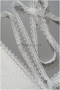 4yds / off-white boho crochet lace trim / geometric lace trim / bridal guipure lace trim / off-white dot lace trim // T22-220
