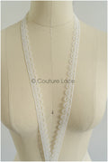 4yds / off-white boho crochet lace trim / geometric lace trim / bridal guipure lace trim / off-white dot lace trim // T22-220