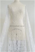 Couture lace fabric off-white/ bridal lace/ lace embroidery for wedding dresses // L22-423