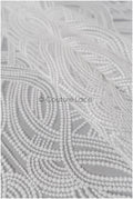 Couture lace fabric off-white/ bridal lace/ lace embroidery for wedding dresses // L22-423