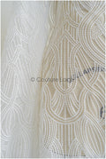 Couture lace fabric off-white/ bridal lace/ lace embroidery for wedding dresses // L22-423