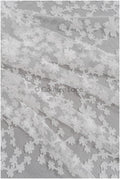 3D Blumen Spitzenstoff Off-White/ französische Spitze/ Couture Spitze/ Brautspitze mit Blumen// L22-424T