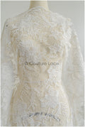Florale Braut Spitze Off-White/ Brautspitze mit Blumen/ florale Hochzeit Spitze/ Couture Spitze// L22-425