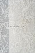 Perlen Spitzenstoff Off-White/ Braut Spitze Stoff/ Brautspitzenstoff mit Perlen/ Perlenspitze// L22-428
