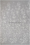 Beautiful pearl lace fabric with 3D flowers/ Bridal couture lace fabric with pearls &amp; sequins/ Bridal lace off-white// L22-432