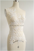 romantischer Blumen-Spitzenaufnäher / Baumwollblumen Applikation / Hochzeitskleid Spitzenapplikation / Brautblumen Applikation// A22-267
