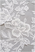 romantischer Blumen-Spitzenaufnäher / Baumwollblumen Applikation / Hochzeitskleid Spitzenapplikation / Brautblumen Applikation// A22-267