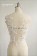 romantischer Blumen-Spitzenaufnäher/ Baumwollblumen Applikation/ Hochzeitskleid Spitzenapplikation/ Brautblumen Applikation// A22-266