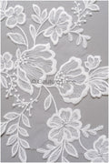 romantischer Blumen-Spitzenaufnäher/ Baumwollblumen Applikation/ Hochzeitskleid Spitzenapplikation/ Brautblumen Applikation// A22-265