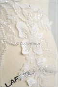 romantischer Blumen-Spitzenaufnäher / Baumwollblumen Applikation / Hochzeitskleid Spitzenapplikation / Brautblumen Applikation// A22-257
