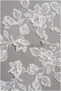 romantischer Blumen-Spitzenaufnäher/ Baumwollblumen Applikation/ Hochzeitskleid Spitzenapplikation/ Brautblumen Applikation// A22-270