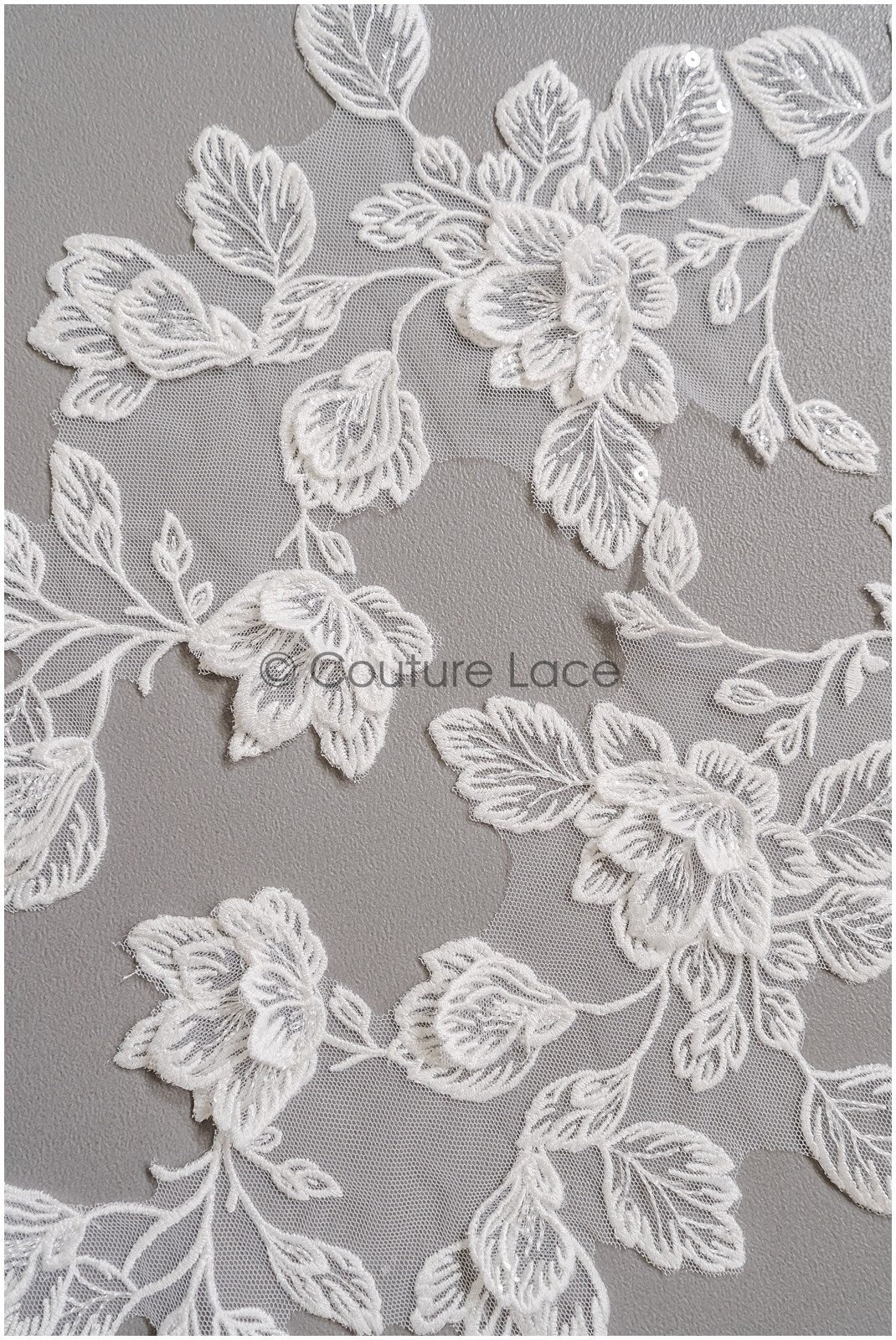 romantischer Blumen-Spitzenaufnäher/ Baumwollblumen Applikation/ Hochzeitskleid Spitzenapplikation/ Brautblumen Applikation// A22-270