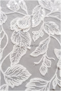 romantischer Blumen-Spitzenaufnäher/ Baumwollblumen Applikation/ Hochzeitskleid Spitzenapplikation/ Brautblumen Applikation// A22-272