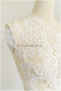 romantischer Blumen-Spitzenaufnäher/ Baumwollblumen Applikation/ Hochzeitskleid Spitzenapplikation/ Brautblumen Applikation// A22-277