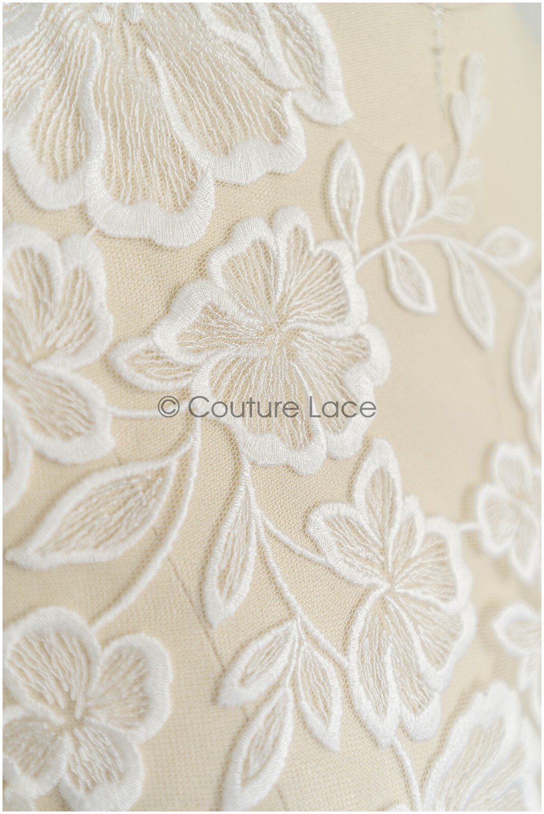 romantischer Blumen-Spitzenaufnäher/ Baumwollblumen Applikation/ Hochzeitskleid Spitzenapplikation/ Brautblumen Applikation// A22-277