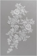 romantischer Blumen-Spitzenaufnäher/ Baumwollblumen Applikation/ Hochzeitskleid Spitzenapplikation/ Brautblumen Applikation// A22-278